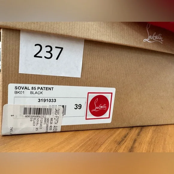 Christian Louboutin SOVAL 85 PATENT BK01 Black - Picture 11 of 12